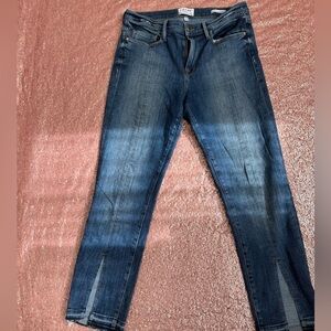 FRAME Jean  Women 29 Blue. Le Nouveau Straight Front Slit Distressed Denim